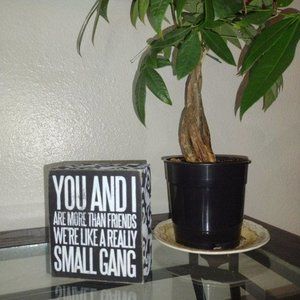 Box Sign Floral trimmed  You and I (4 x 4.5 x 1.75 in) Primitives by Kathy